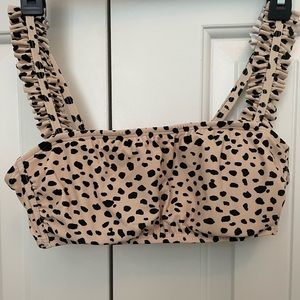 Kona Sol Bikini Top Dalmatian Print